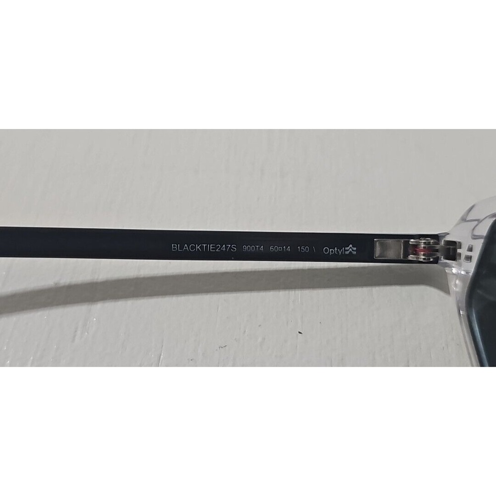 Dior Homme Blacktie 247S  900T4 Clear/Black  Eyeglasses 60-14-150 Frames Only - Picture 9 of 11